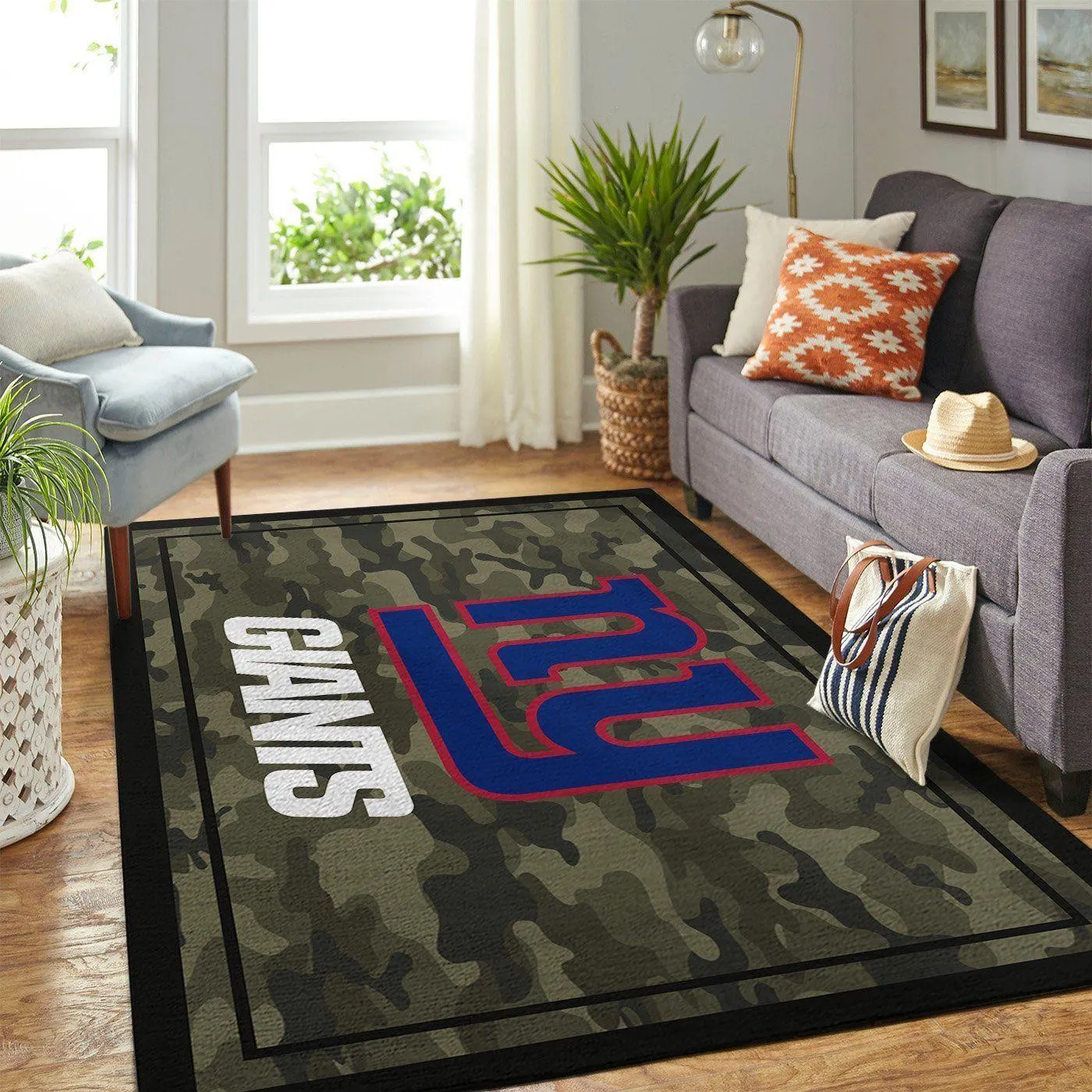 New York Giants Nfl Camo Style Living Room Carpet Home Rug Regtangle 873UQ-5187