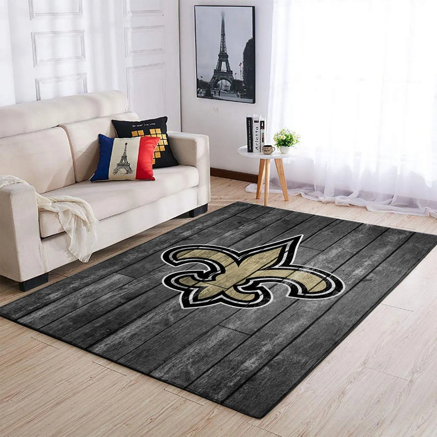 New Orleans Saints NFL Football Living Room Wooden Home Rug Regtangle 584PH-4246