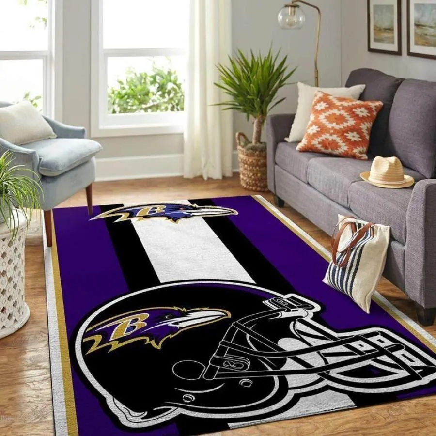 NFLBaltimore Ravens Team Logo Carpet 19120745 Home Decor Area Rug Living 142SJ-6273