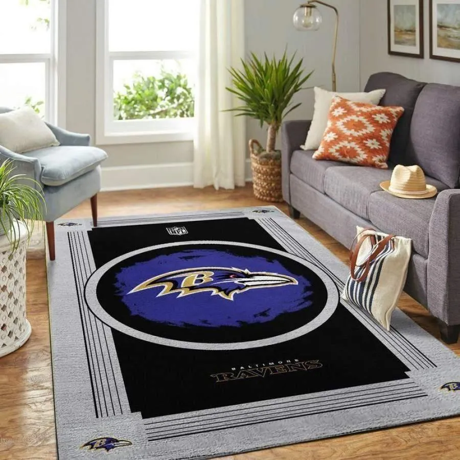 NFL Baltimore Ravens Area Rug Floor Living Room Rug Home 961FF-5149