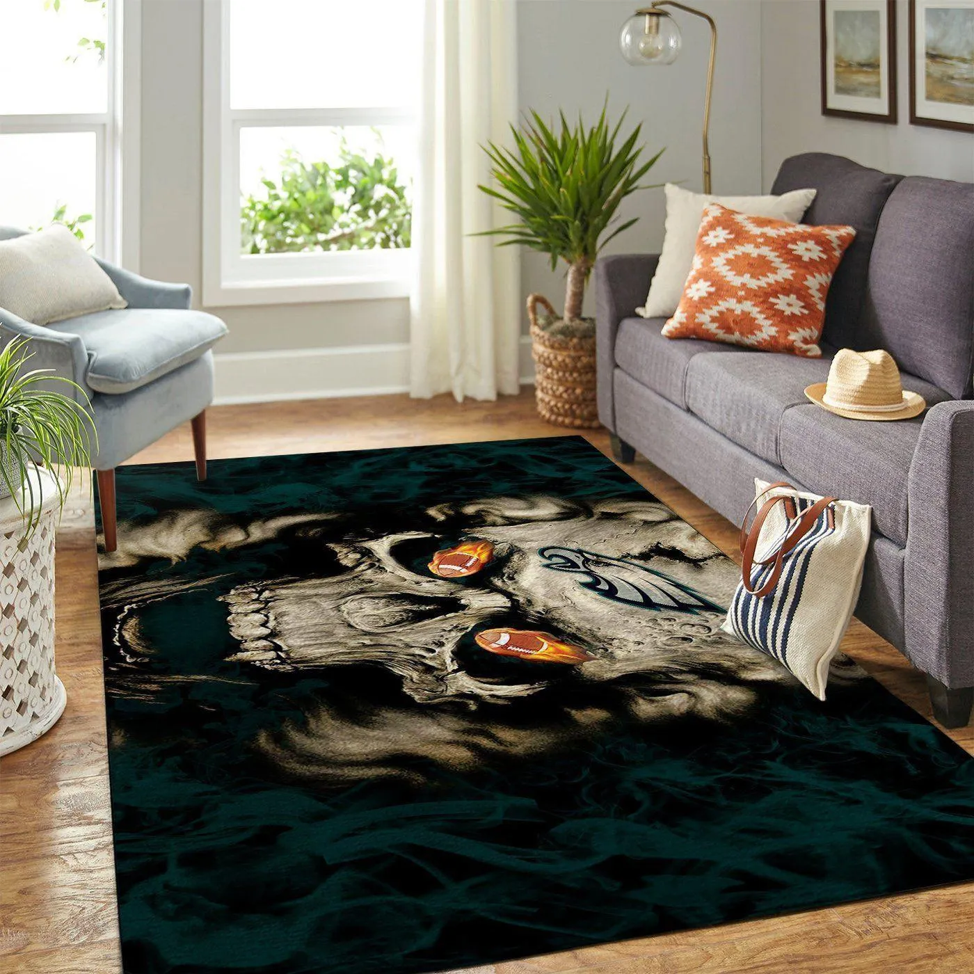 Philadelphia Eagles New Style Living Room Sports Rug Regtangle 132UT-9869