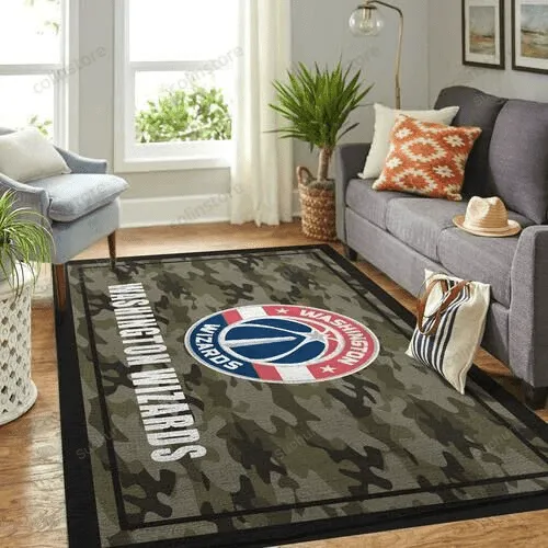Washington Wizards Camouflage Living Room Carpet 3D Rectangle Area Rug Full Printing Living Room Bed Room Home Decor 601UH-7408