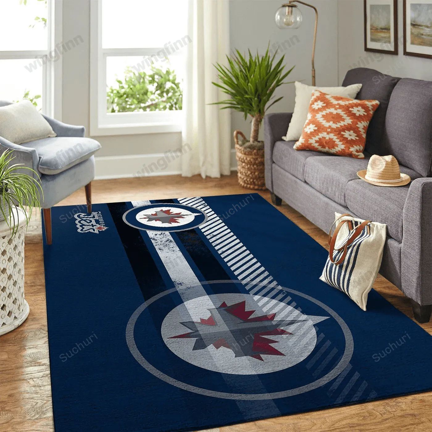 Winnipeg Jets Rectangle Area Rugs Living Room And Bed Room 371CO-3790