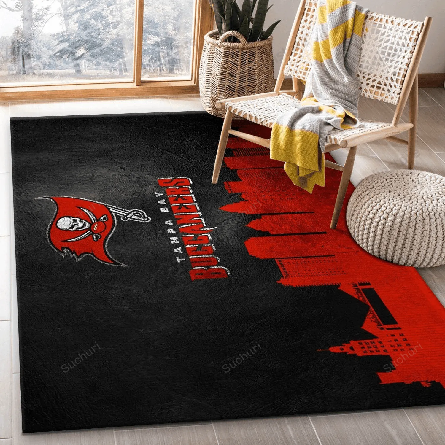 Tampa Bay Buccaneers Team Logos Rectangle Area Rug Kitchen Rectangle Area Rug Home Decor Floor 249OM-7610