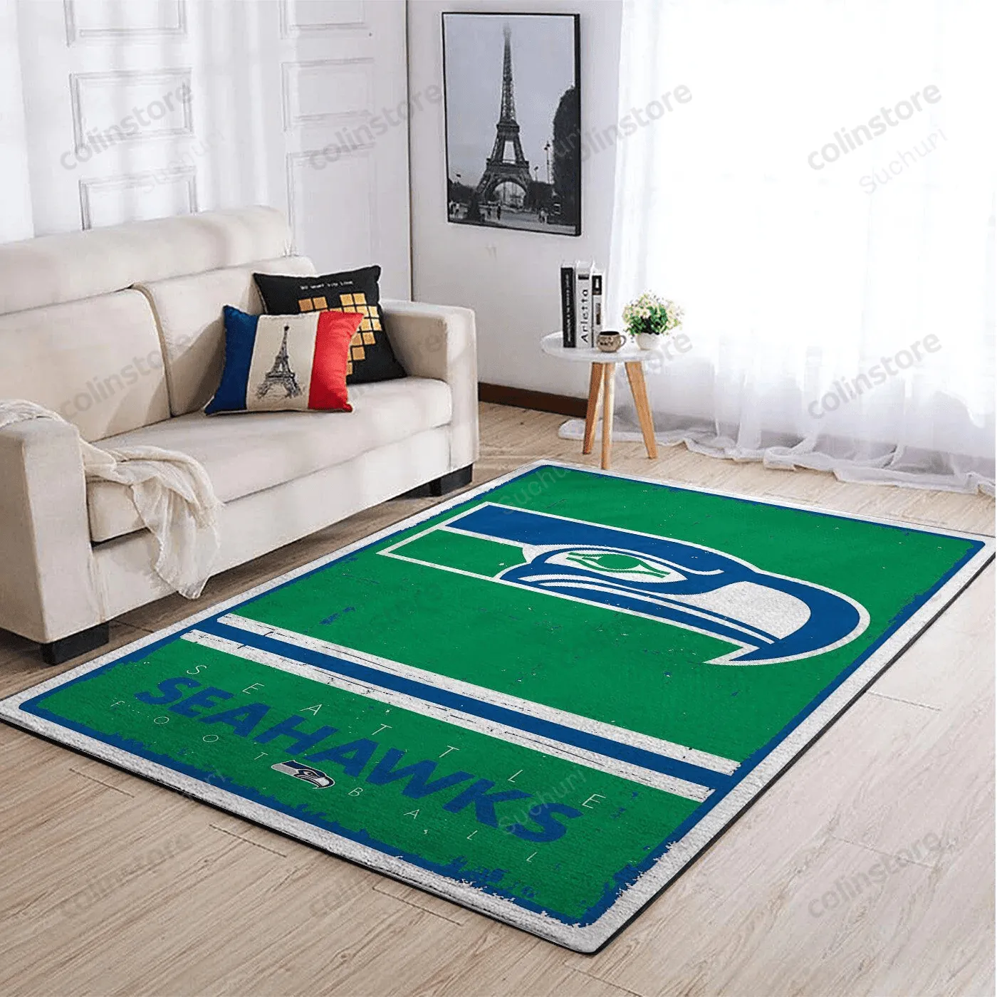 Seattle Seahawks Team Logo Retro Style Nice Gift Home Decor Rectangle Area 720LA-4751