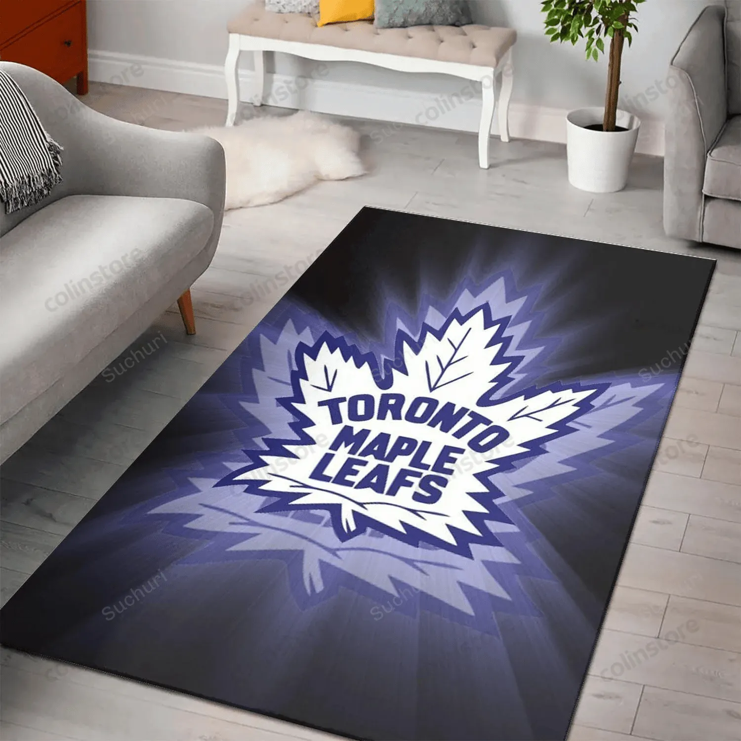 Toronto Maple Leafs 3D Rectangle Area Rug Full Printing Living Room Bed Room Home Decor Carpet 902SC-3950
