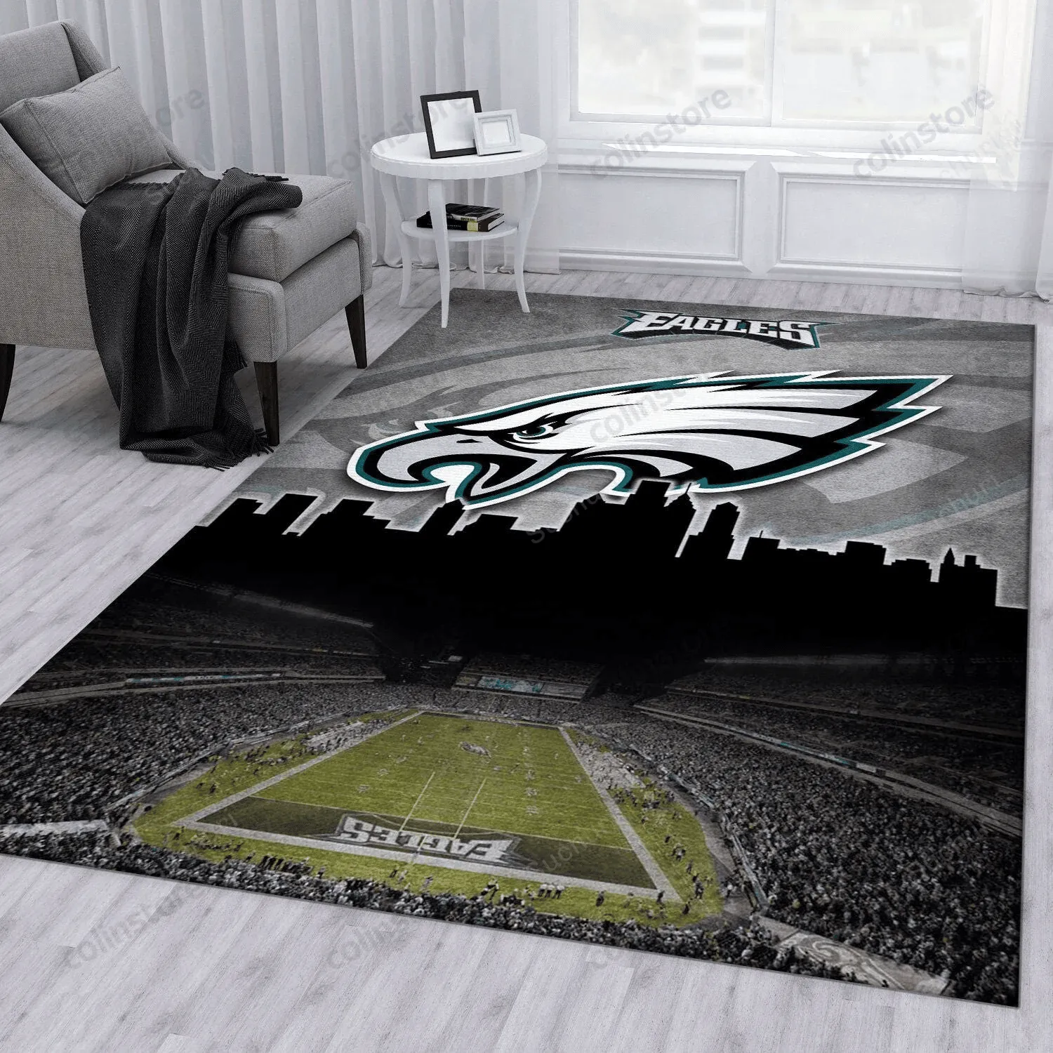 Philadelphia Eagles Rug Living Room Rug Floor Decor Home Decor 327RM-6232
