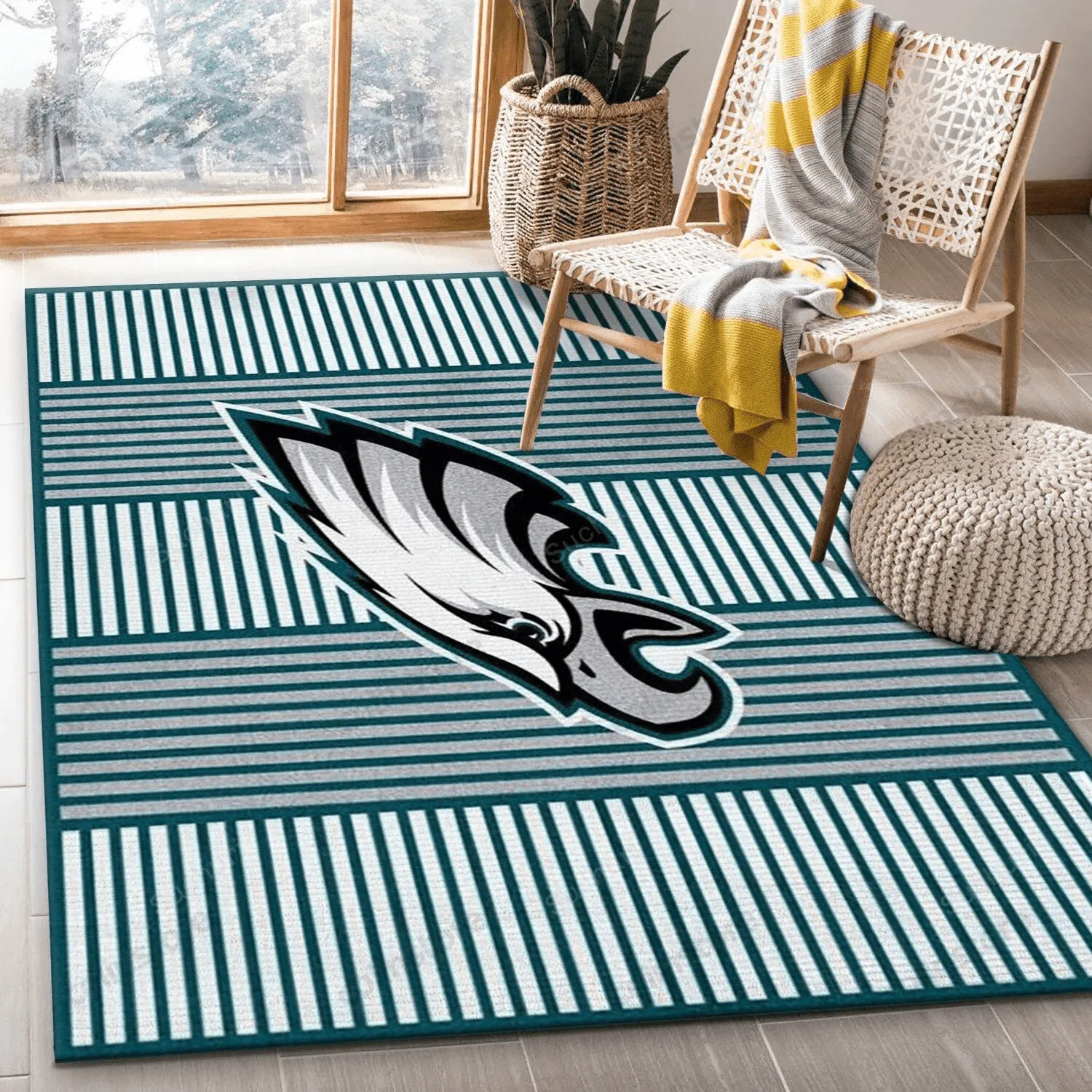 Philadelphia Eagles Imperial Champion Rug Rectangle Area Rug For Christmas Living room and bedroom Rug Christmas Gift US Decor 765LO-2731