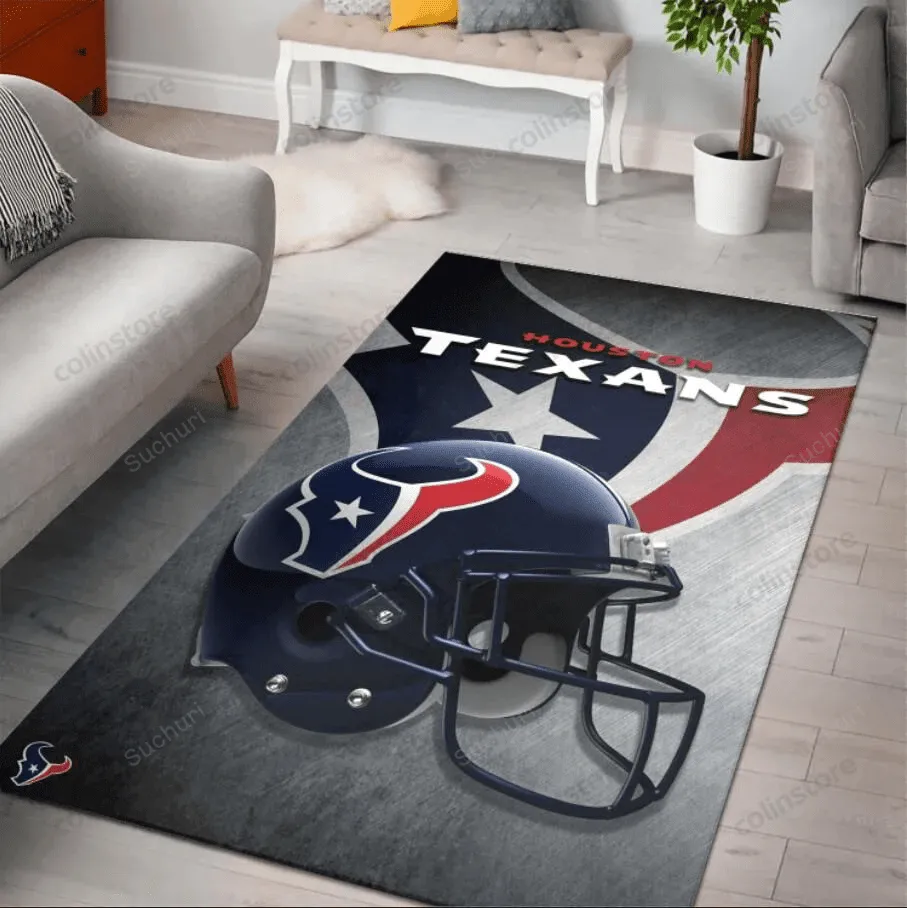 Houston Texans Team Home Decor Rectangle Area Rug For Living Room Rectangle Area Rug Home 229UA-8176