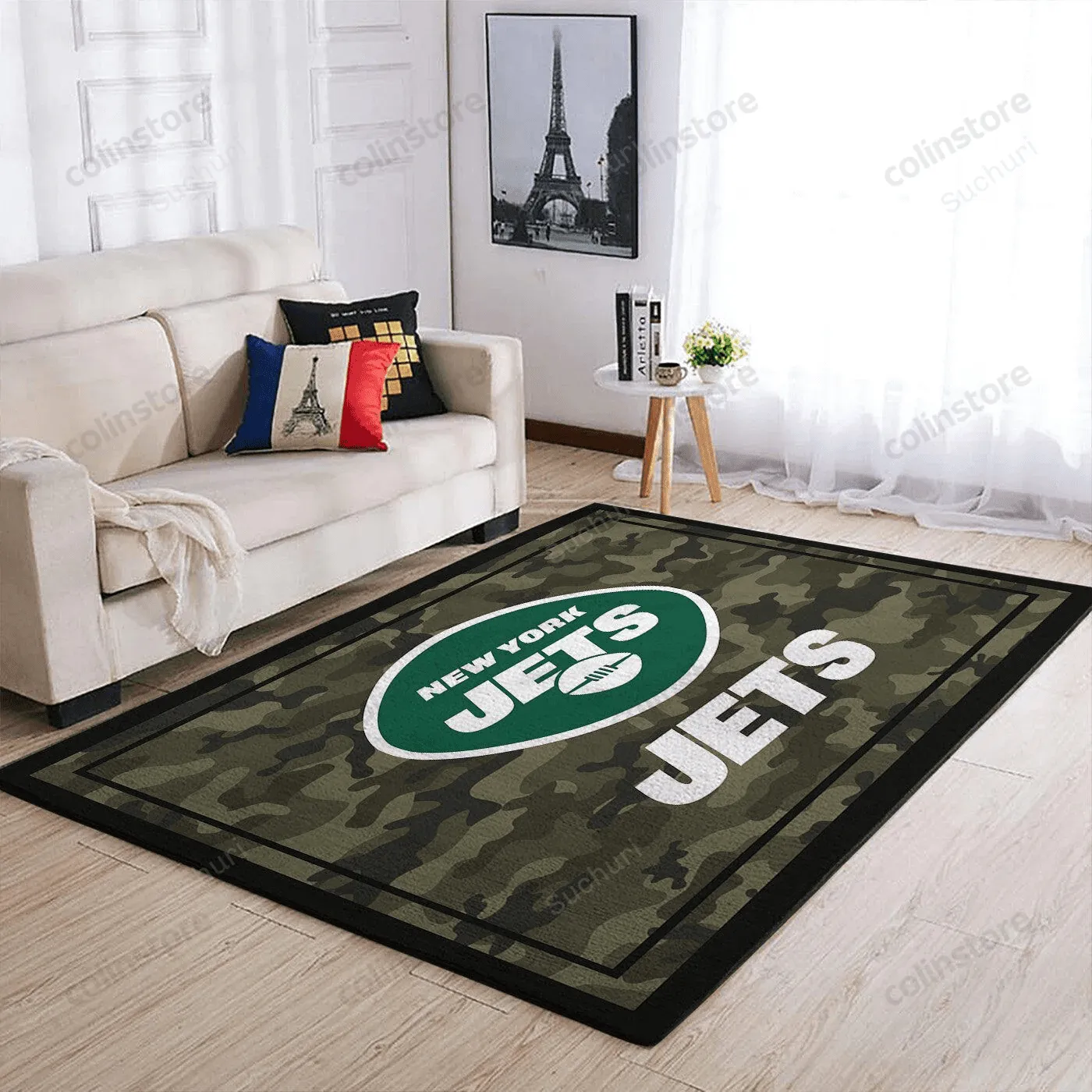 New York Jets Team Logo Camo Style Nice Gift Home Decor Rectangle Area 199CQ-4595