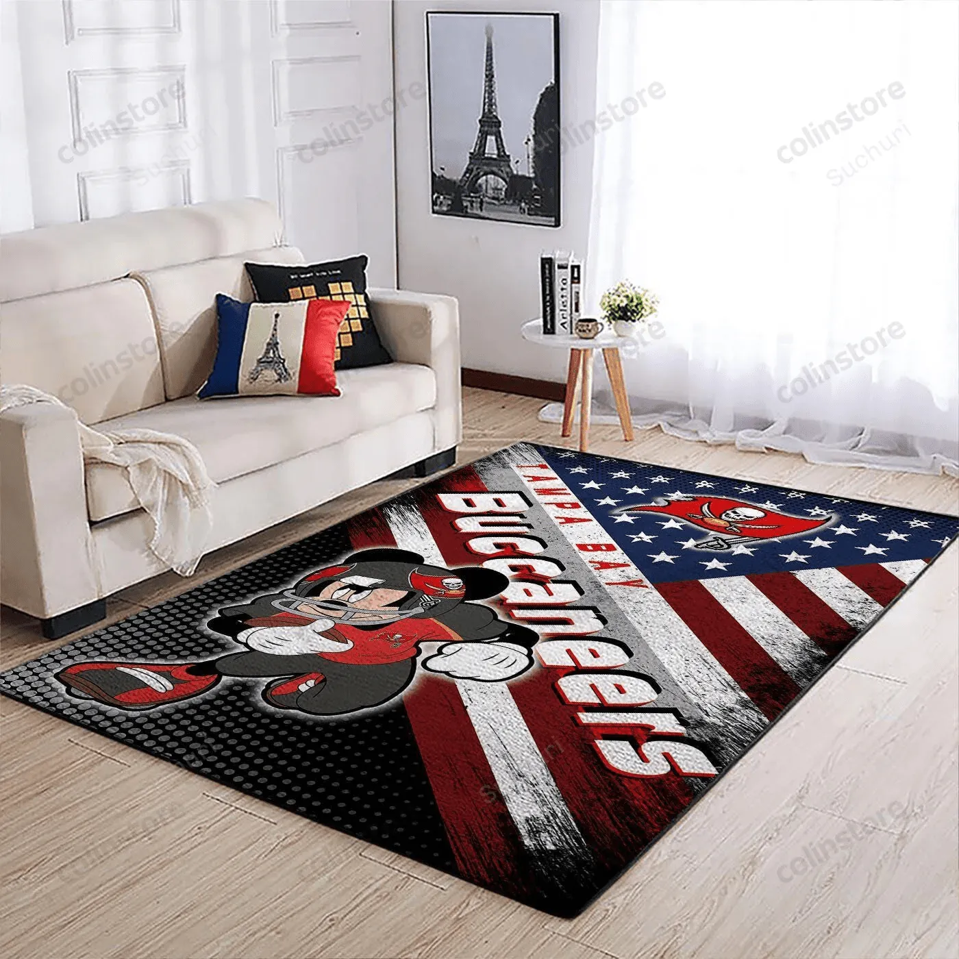 Tampa Bay Buccaneers Team Logo Mickey US Style Nice Gift Home Decor Rectangle Area Rug 579HL-5897