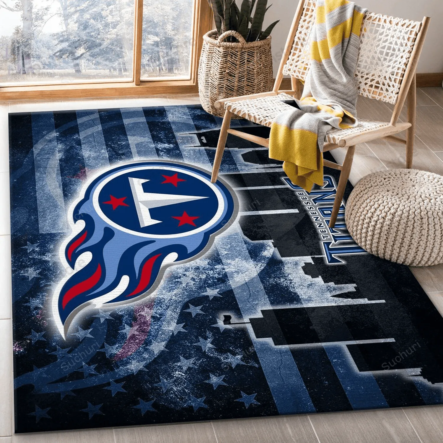 Tennessee Titans Rectangle Area Rug For Christmas Bedroom Rug Home US 411DZ-4311