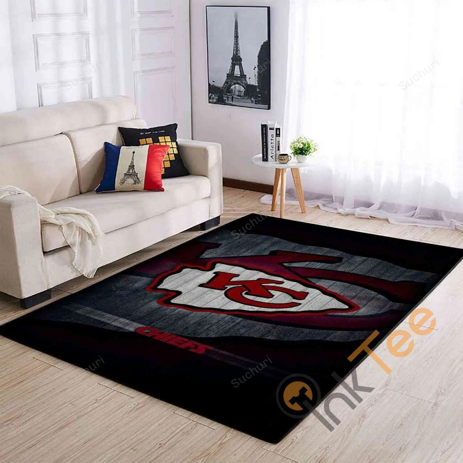 Kansas City Chiefs Rectangle Area Rugs Non-Slip Living Room Carpets Flannel Floor 638XH-3579