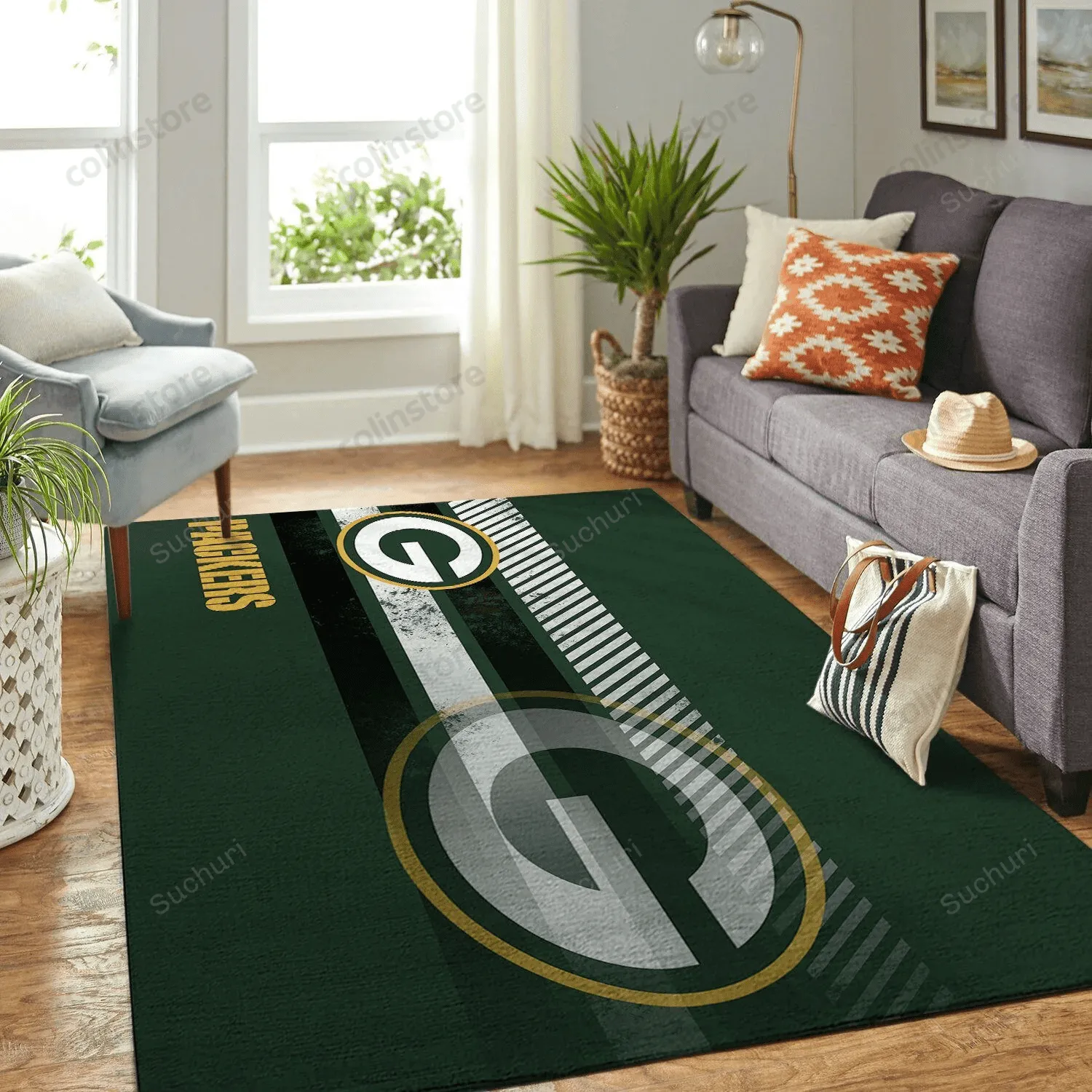 Green Bay Packers Team Logo Nice Gift Home Decor Rectangle Area 759ZE-6241