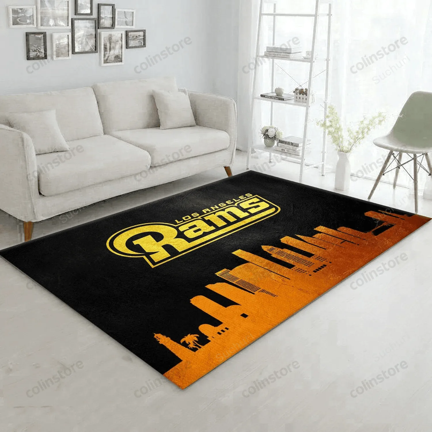 Los Angeles Rams Skyline Rectangle Area Rug Kitchen Rug Family Gift US 209WW-8621