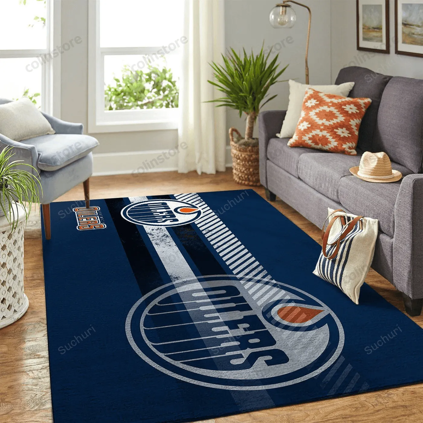 Edmonton Oilers Team Logo Nice Gift Home Decor Rectangle Area 899MY-6571