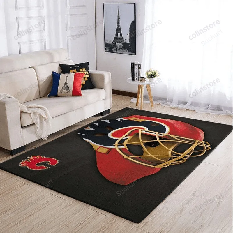 Calgary Flames 6 3D Rectangle Area Rug Full Printing Living Room Bed Room Home Decor 917VQ-4450