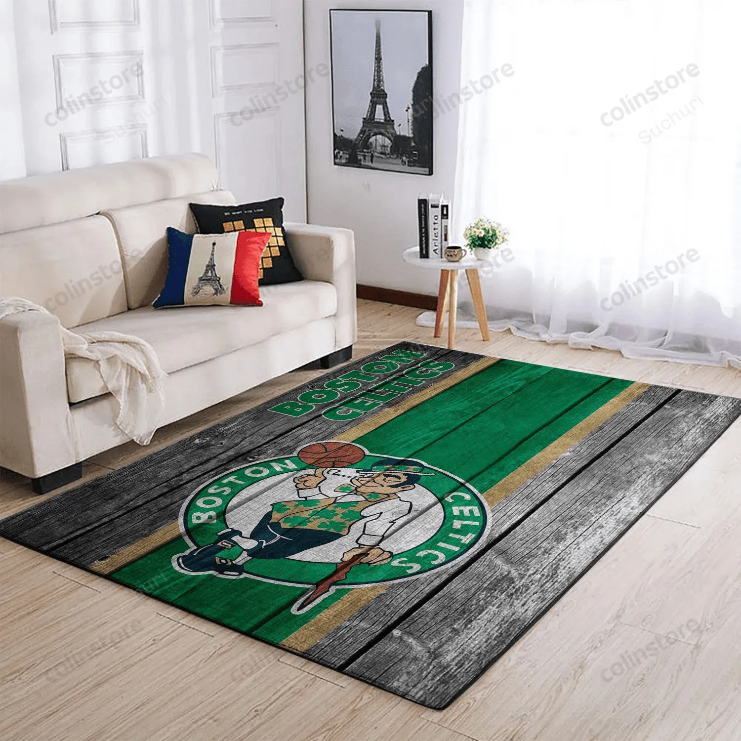 Boston Celtics Team Logo Wooden Style Nice Gift Home Decor Rectangle Area 786DK-7166