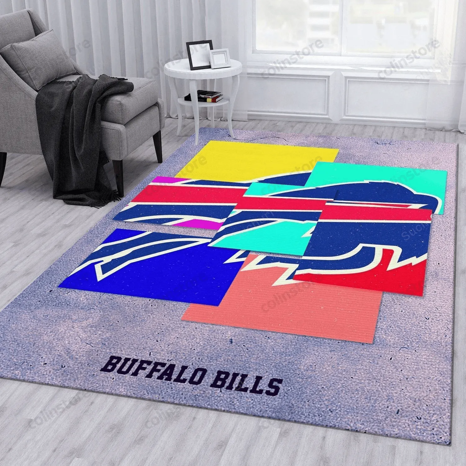 Buffalo Bills Rug Living Room Rectangle Area Rug Home Decor Floor Decor 365AQ-8811