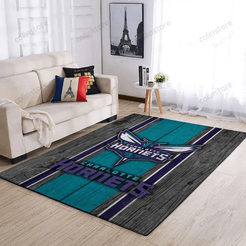 Charlotte Hornets Basketball 7 3D Rectangle Area Rug Full Printing Living Room Bed Room Home Decor 296ZR-9544