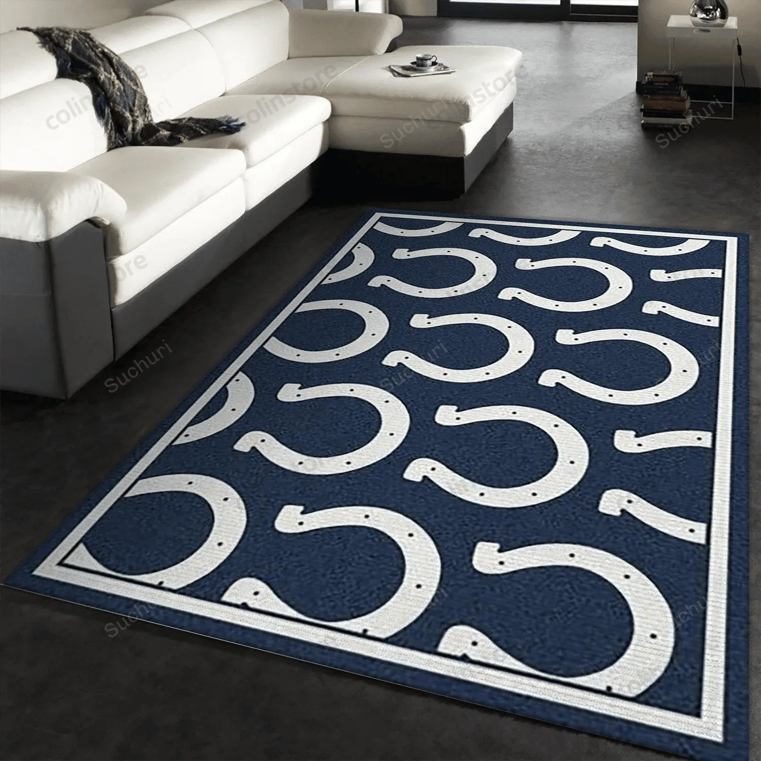 Indianapolis Colts Repeat Rug Team Rectangle Area Rug Carpet Bedroom Rug Floor Decor Home 555OG-4113