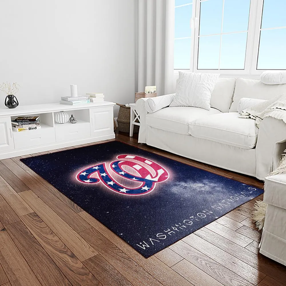 MLB Washington Nationals Baseball Team Logo Rectangle Area Rug 212SM-3015