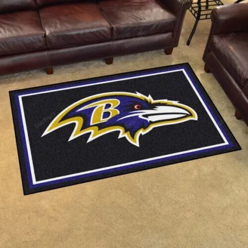 Baltimore Ravens Rectangle Area Rug Fluffy Rugs Living Room Floor Mat Non-Slip Carpet 214ZV-6421