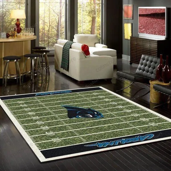 Carolina Panthers Rectangle Area Rug Home Field Living Room Carpet 975VL-4325