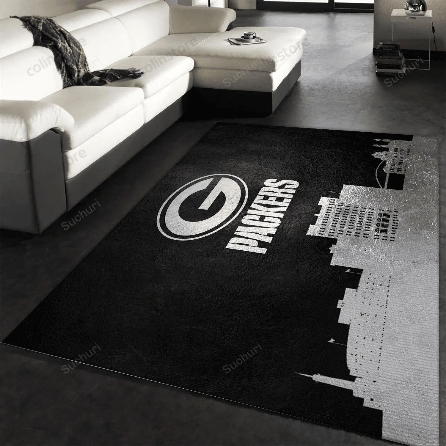 Green Bay Packers Skyline Rectangle Area Rug Bedroom Floor Decor Home 344FE-8969