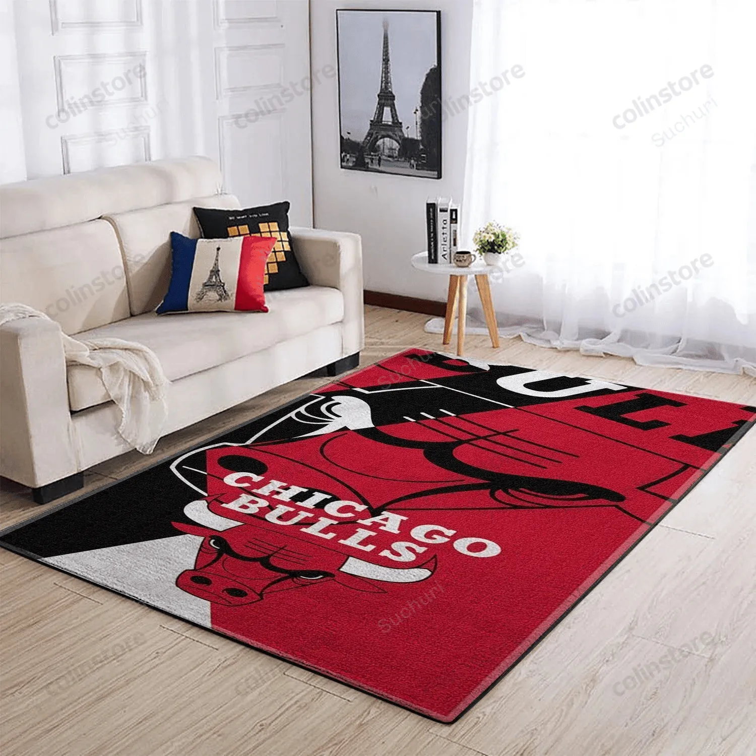 Chicago Bulls Logo Basketball Gifts 3D Rectangle Area Rug Full Printing Living Room Bed Room Home Decor 323CT-5165