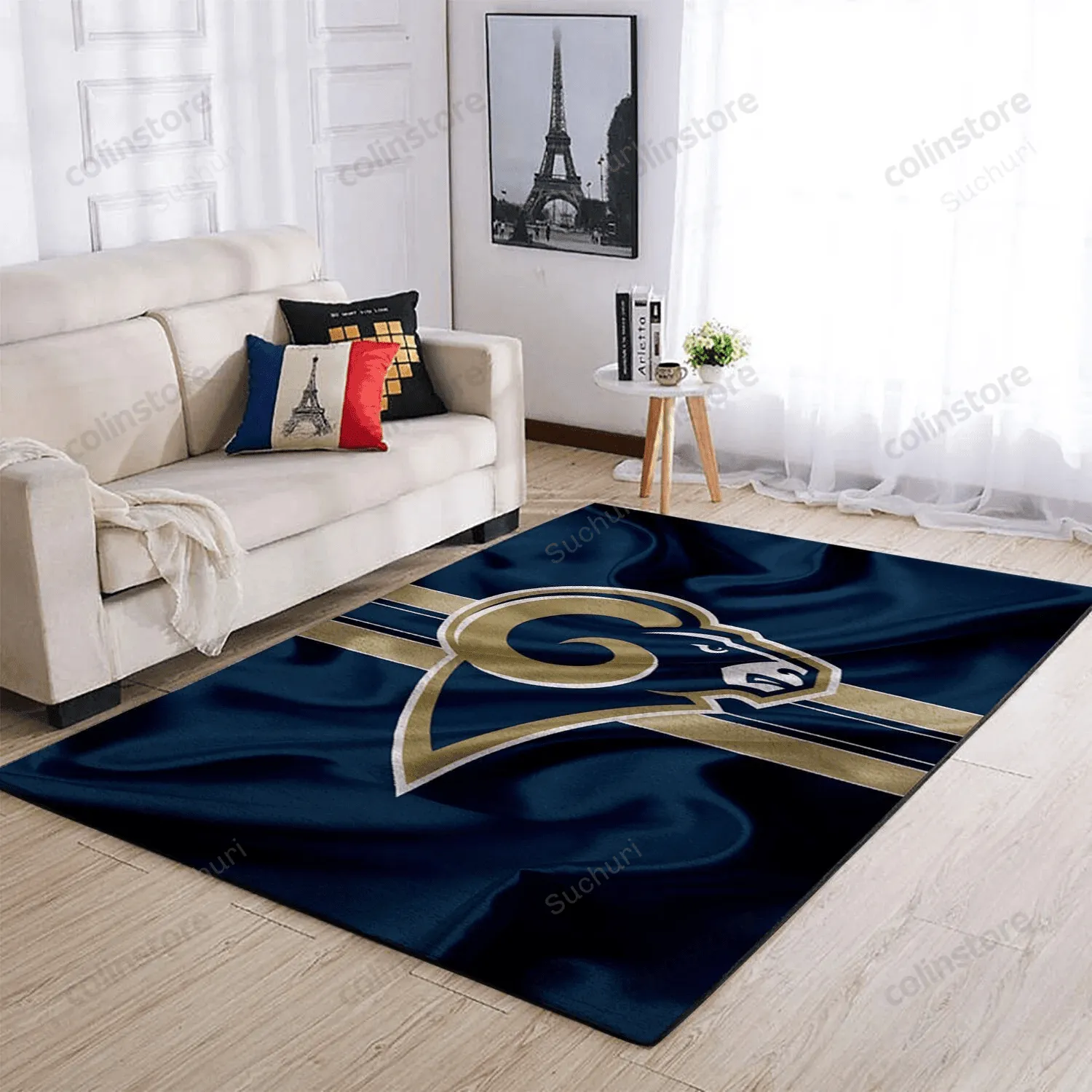 Los Angeles Rams Rectangle Area Rug Floor Decor 200ST-1461