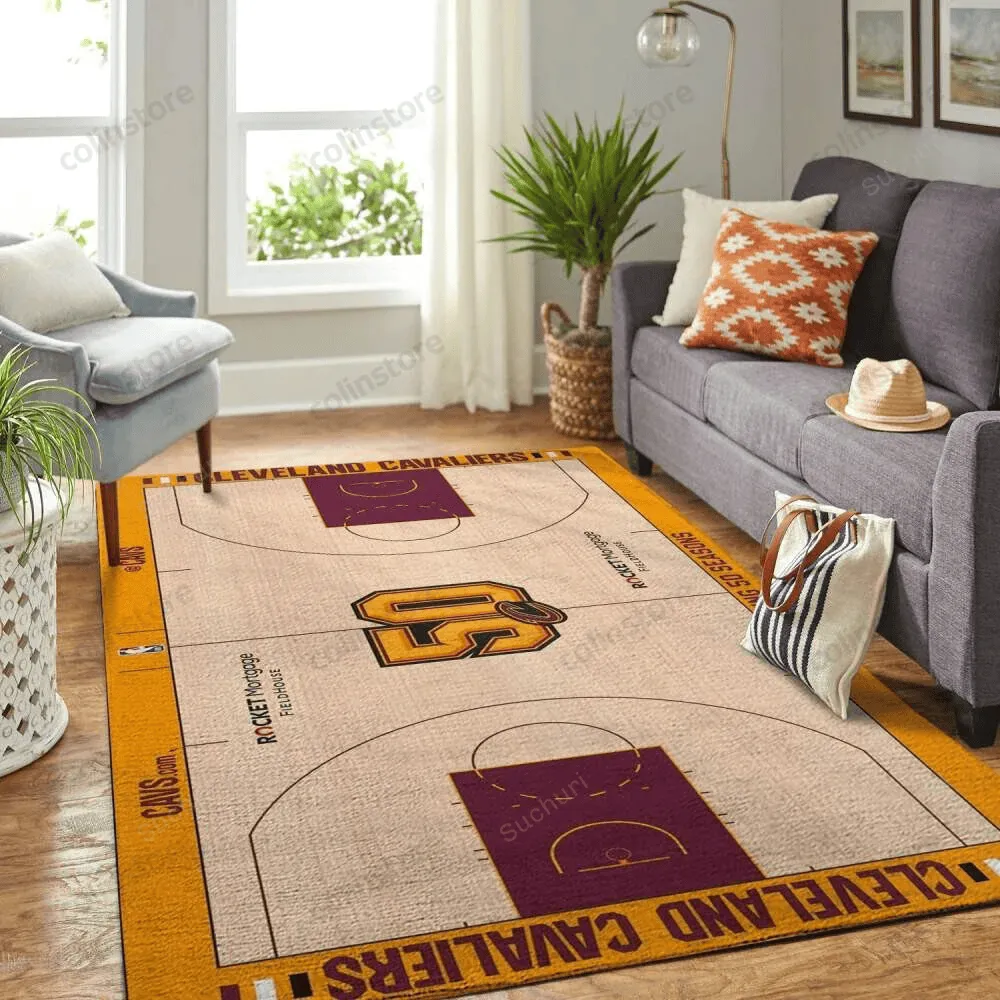 Cleveland Cavaliers Court 3D Rectangle Area Rug Full Printing Living Room Bed Room Home Decor Carpet 613TF-6982