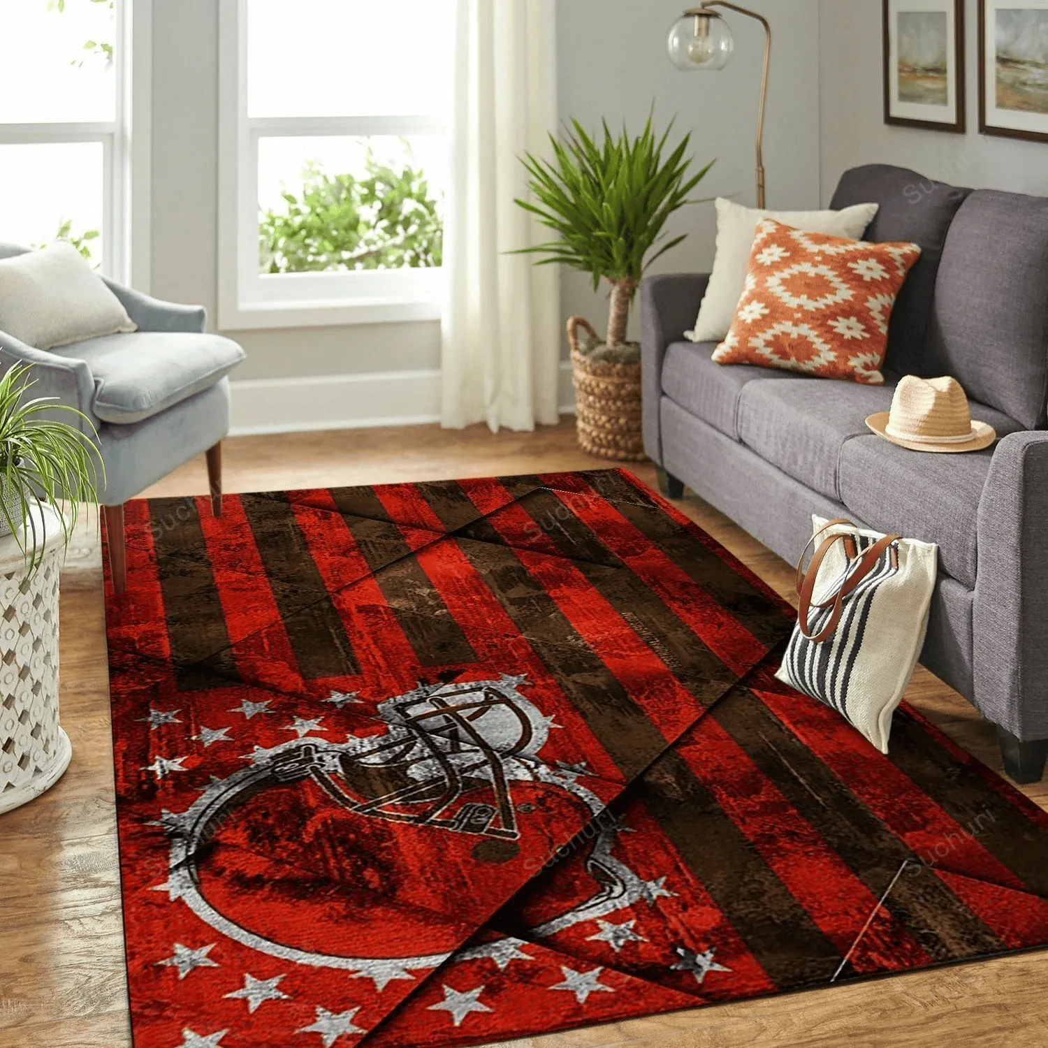 Cleveland Browns Rectangle Area Rugs Anti-skid Living room Bedroom Rectangle Area Rug Floor 639TD-4776