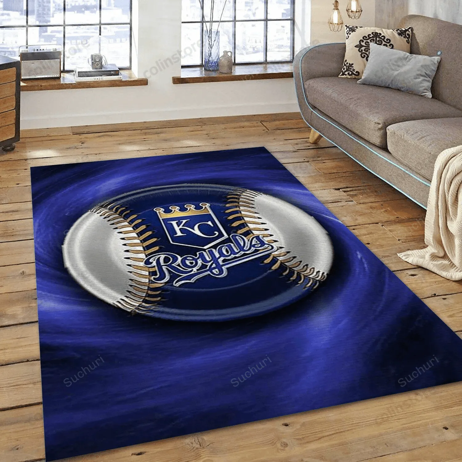 Kansas City Royals Baseball 3D Rectangle Area Rug Full Printing Living Room Bed Room Home Decor 259QV-7801