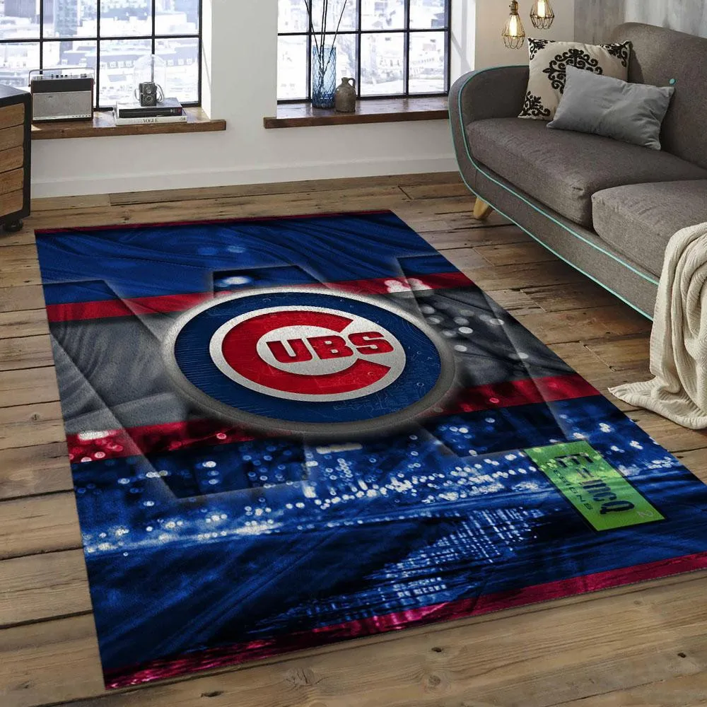MLB Chicago Cubs Baseball Team Logo Rectangle Area 516RY-4198