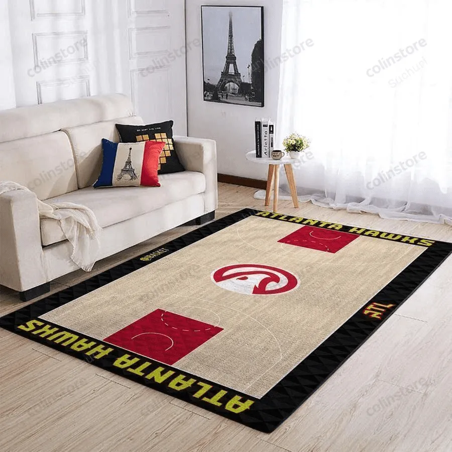 Atlanta Hawks 3D Rectangle Area Rug Full Printing Living Room Bed Room Home Decor Carpet 985PO-2967