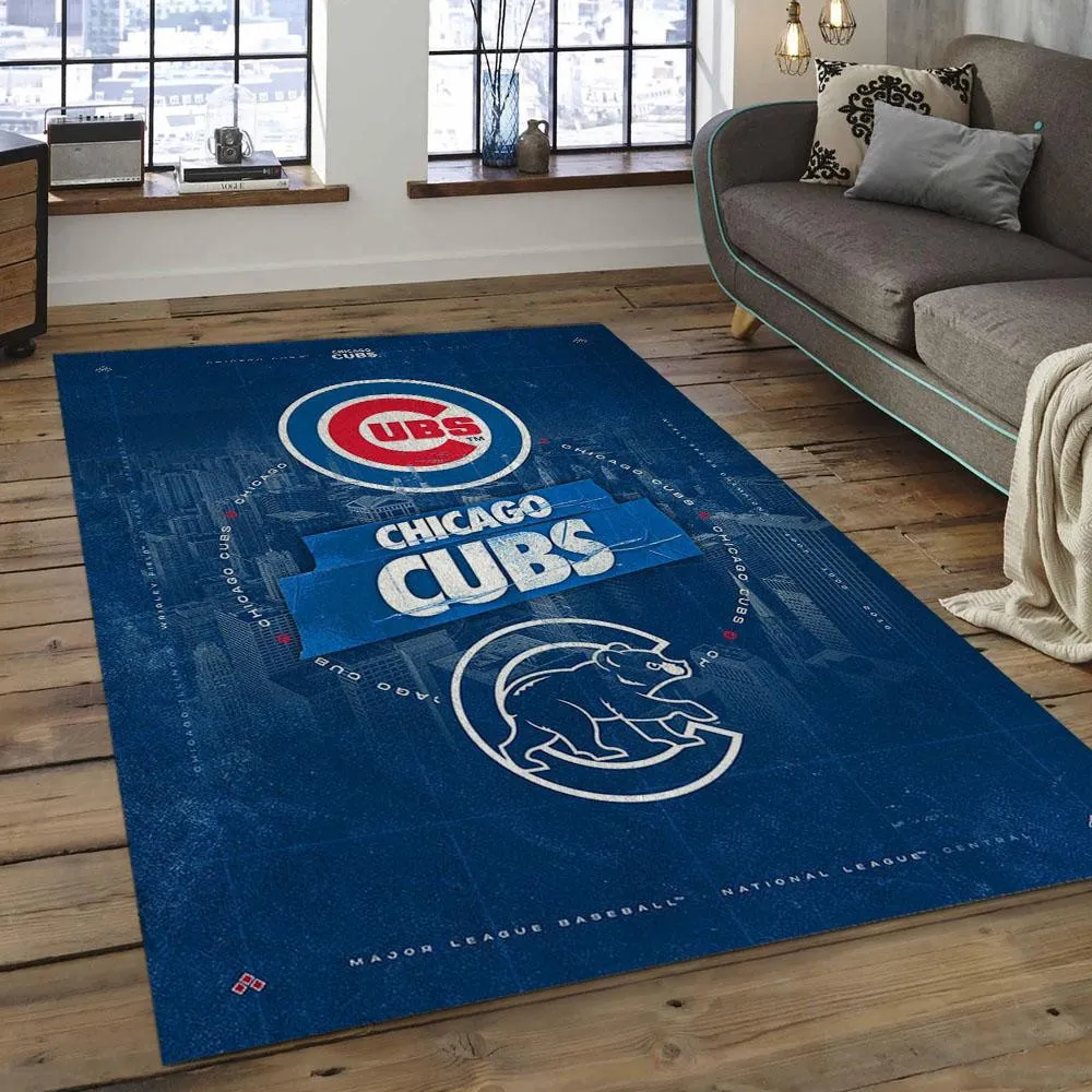MLB Chicago Cubs Baseball Team Logo Rectangle Area 704TS-6227