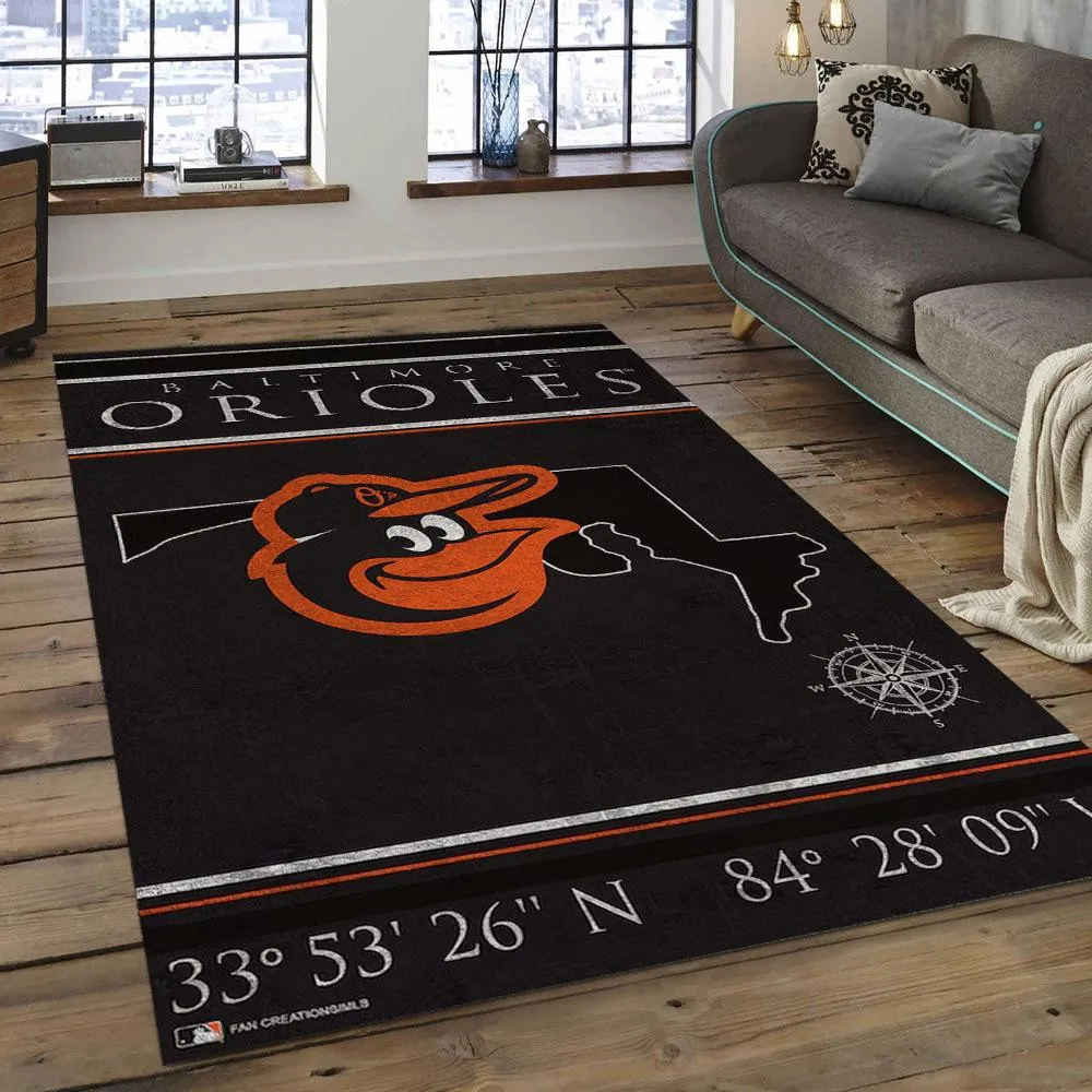 MLB Baltimore Orioles Baseball Team Logo Rectangle Area 592JQ-4834