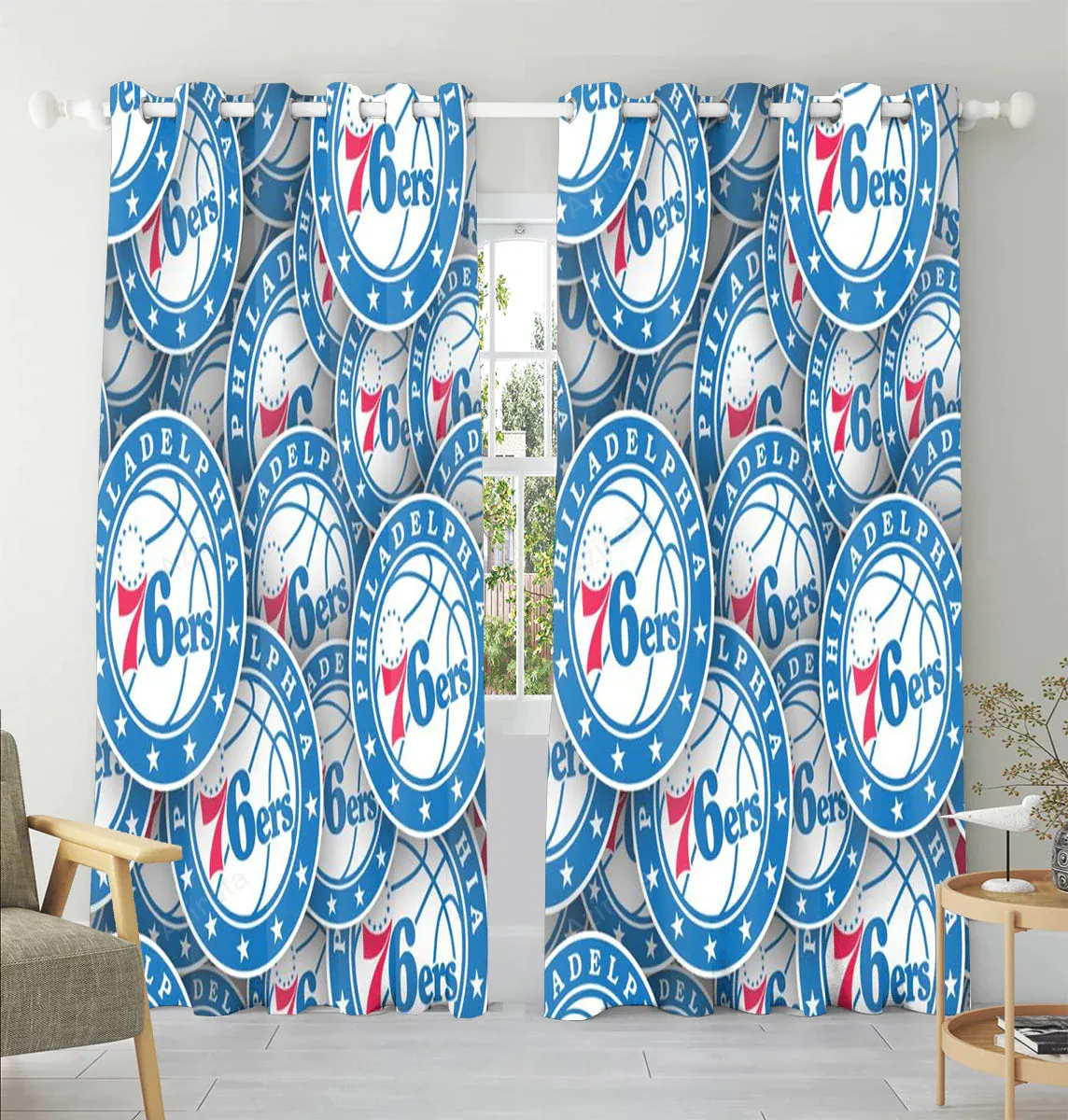Philadelphia 76ers Logo8 Window Curtain Gift For Fans