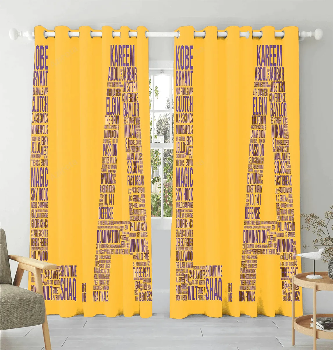 Los Angeles Lakers LA v65 Window Curtain