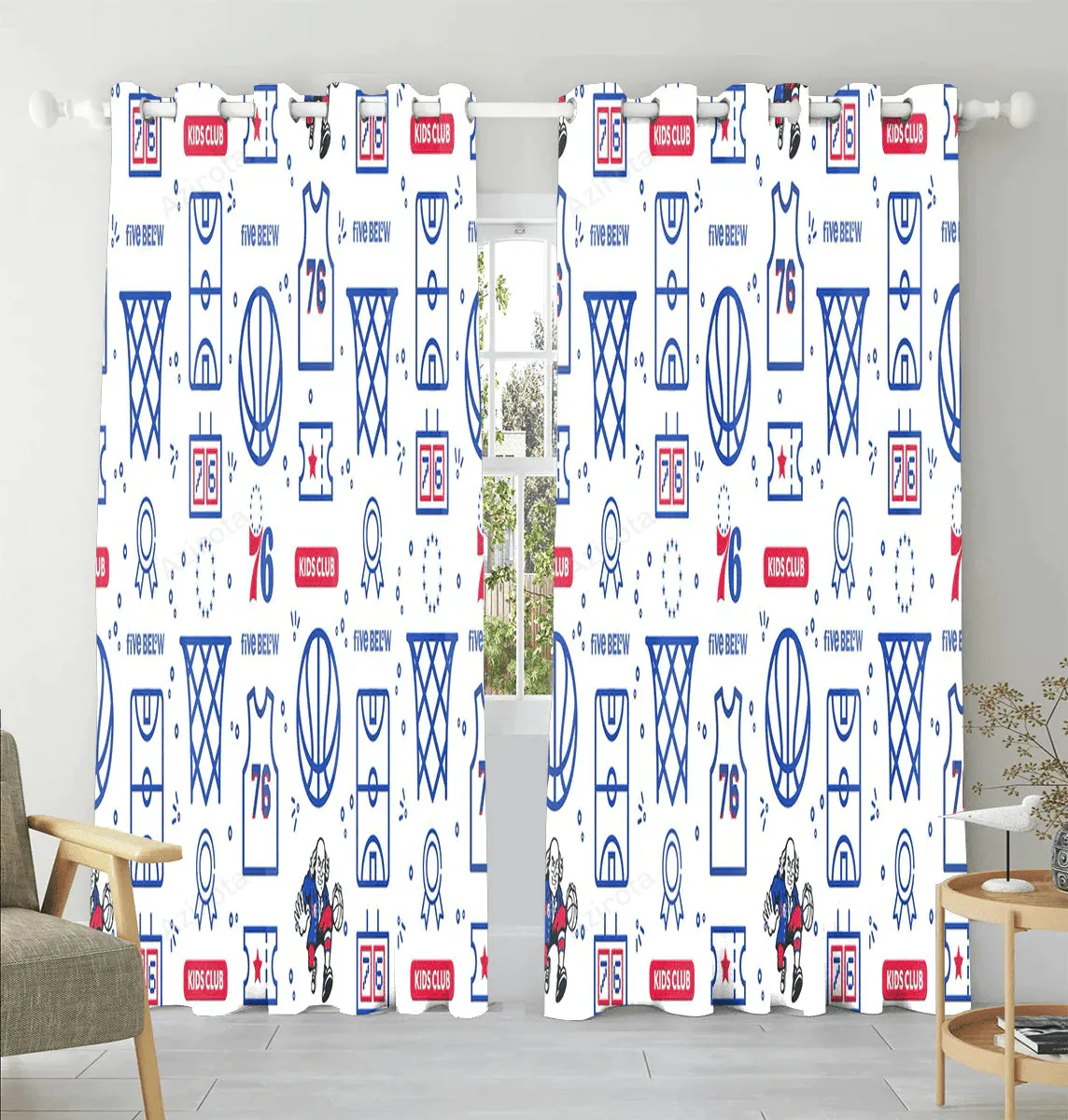 Philadelphia 76ers Logo2 Window Curtain Gift For Fans