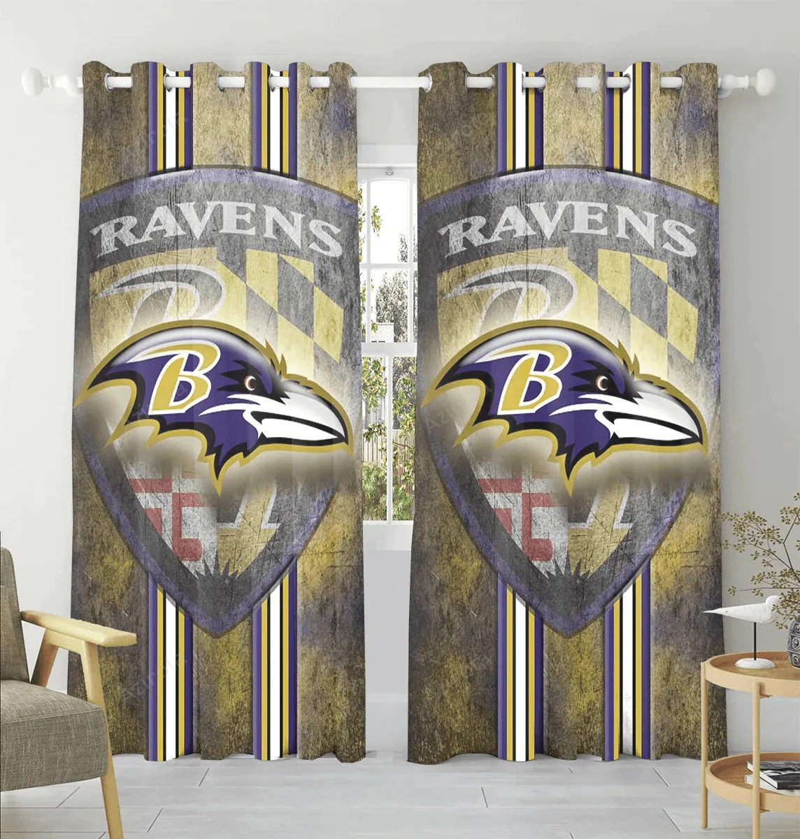 Baltimore Ravens Logo23 Window Curtain