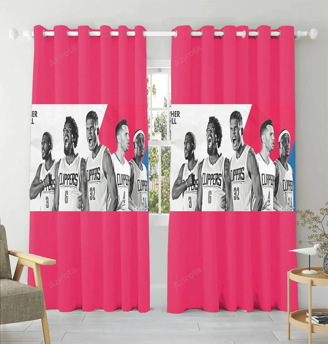 Los Angeles Clippers Together We Will Window Curtain Gift For Fans