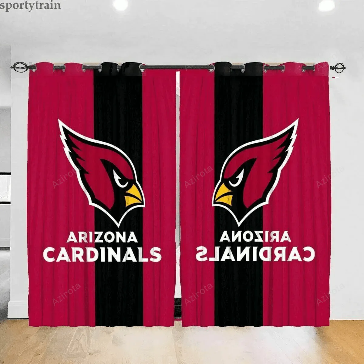 Arizona Cardinals Logo 6 Blackout Window Curtain 2 Panels For Living Room Bed Room Gift For Fan