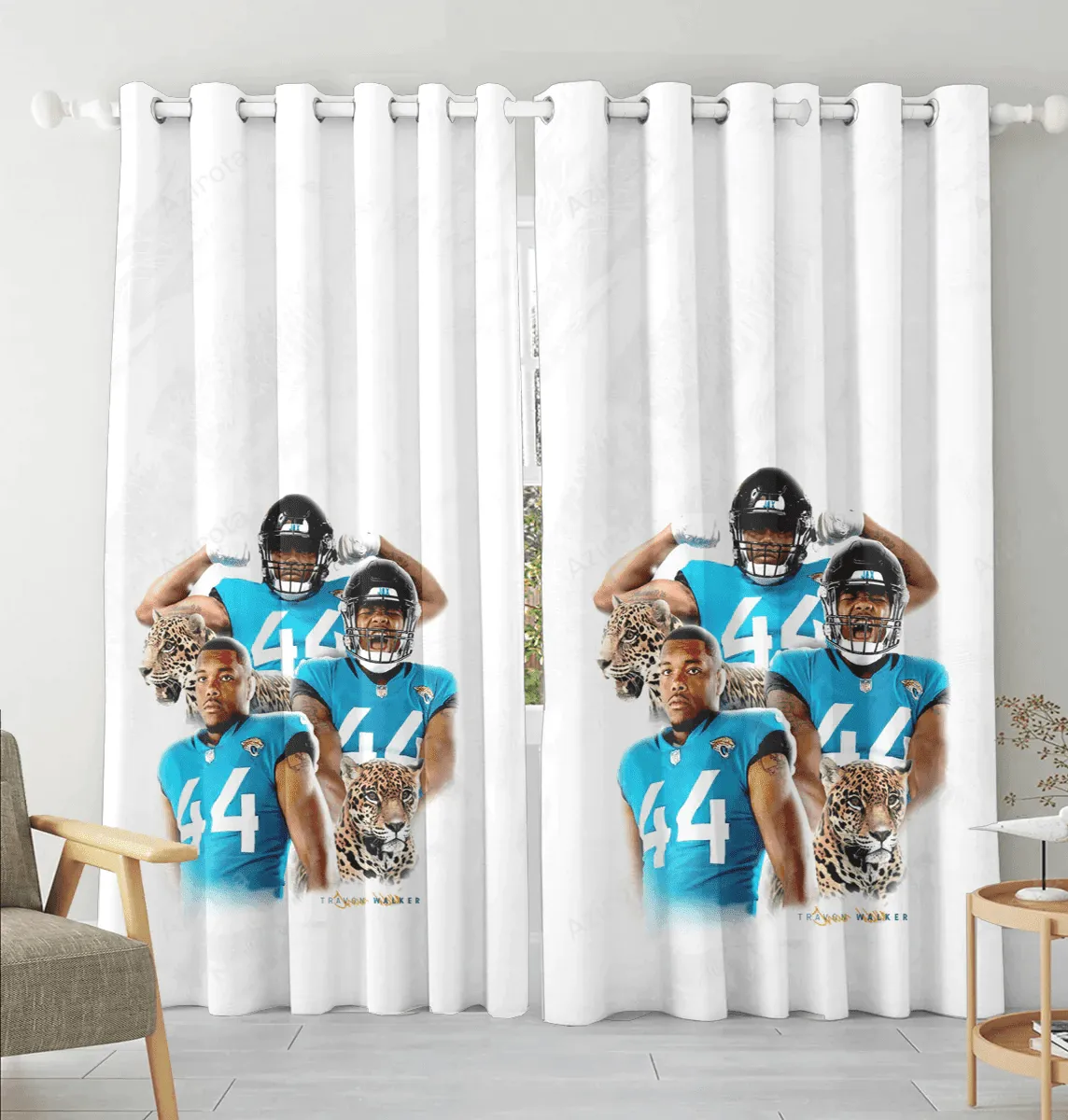 Jacksonville Jaguars Team v9 Blackout Window Curtain 2 Panels For Living Room Bed Room Gift For Fan