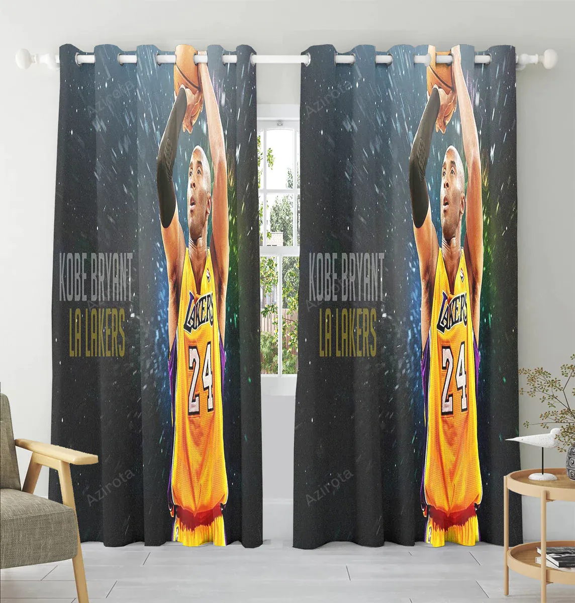 Los Angeles Lakers 24 Kobe Bryant v31 Window Curtain