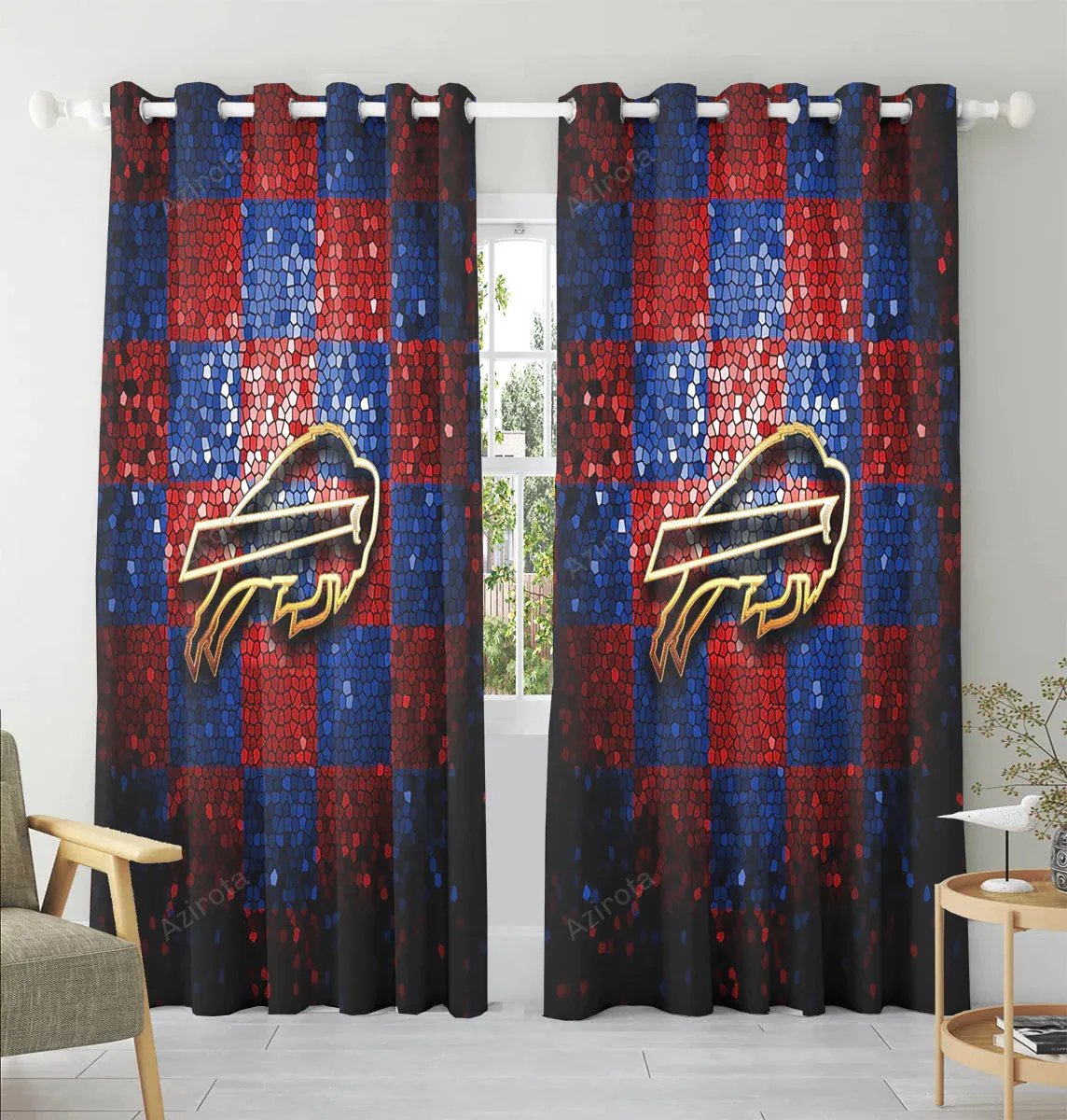 Buffalo Bills Logo v2 Window Curtain