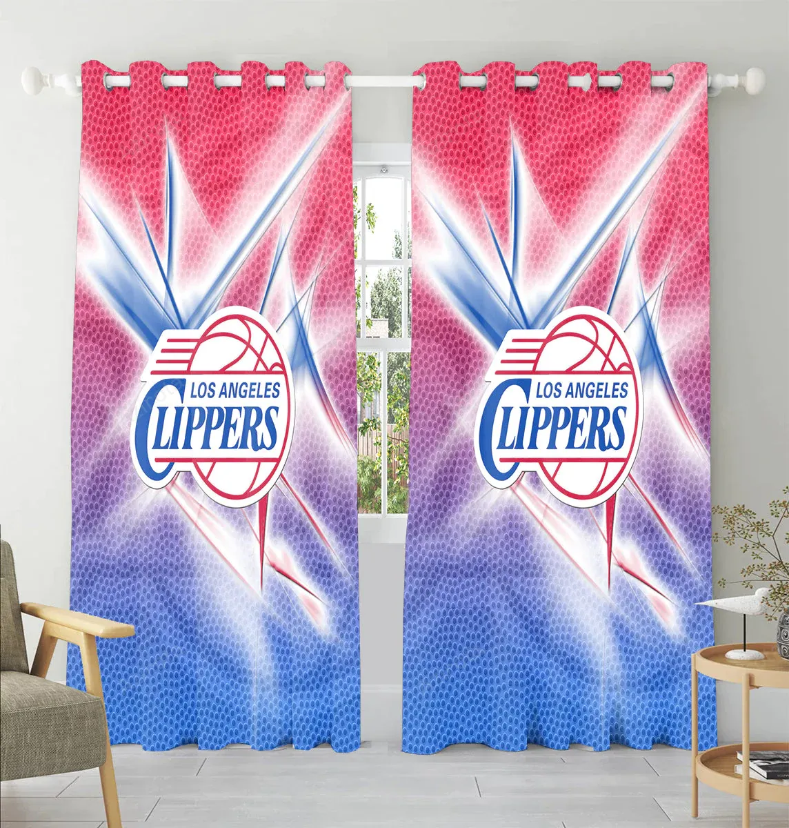 Los Angeles Clippers Logo v2 Window Curtain Gift For Fans