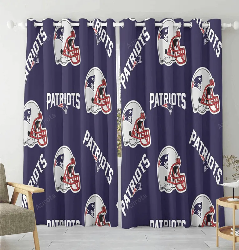 New England Patriots6 Blackout Window Curtain 2 Panels For Living Room Bed Room Gift For Fan