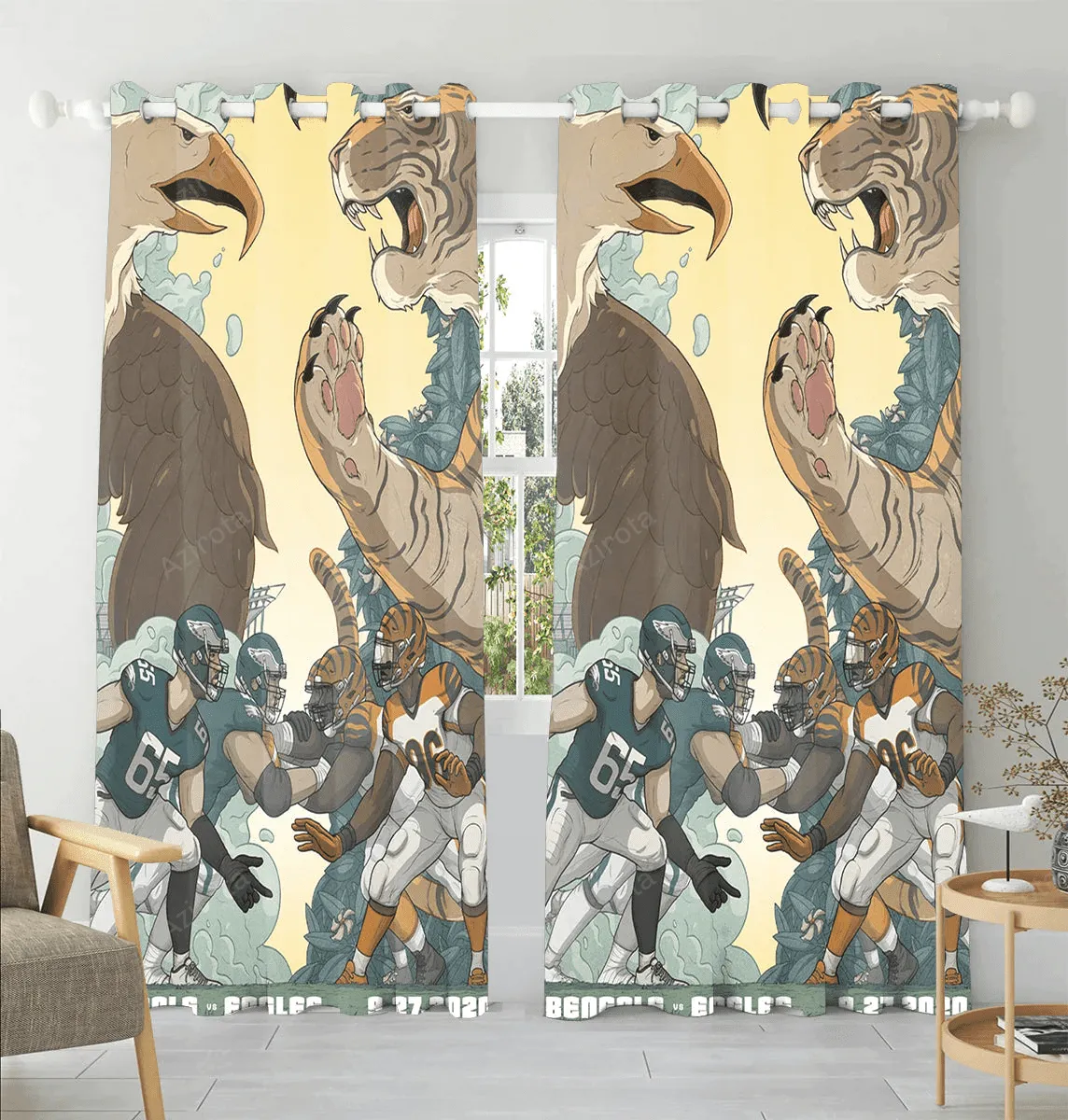 Philadelphia Eagles Game Day Poster 2020 Blackout Window Curtain 2 Panels For Living Room Bed Room